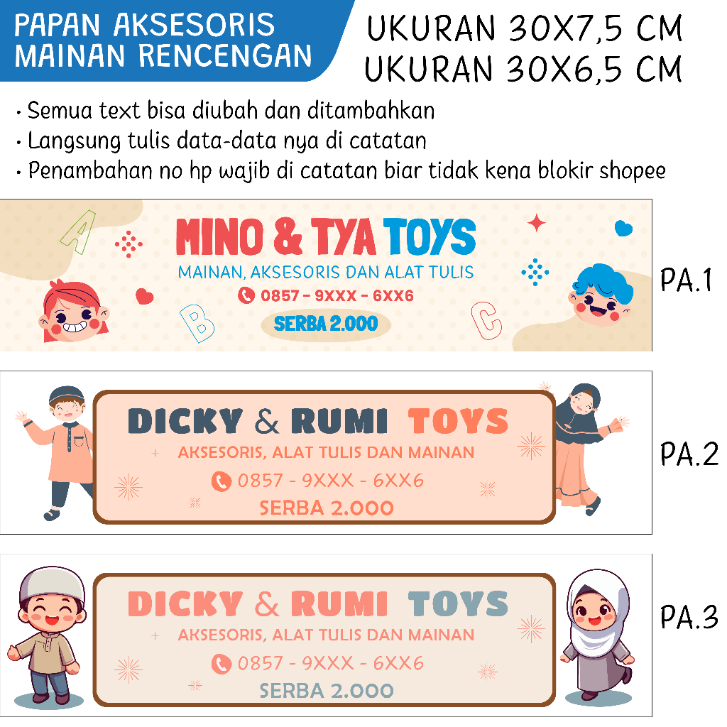 Jual Ashjena Kertas Label Papan Renceng Rencengan Nama Alas Aksesoris ...