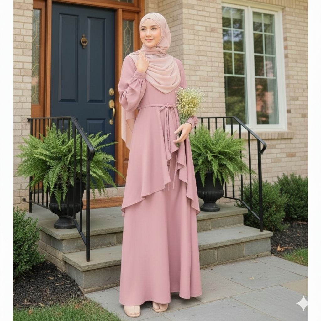 umaira gamis dress crincle muslim wanita remaja/kekinian gamis dress ootd /gamis kondangan/lebaran virall