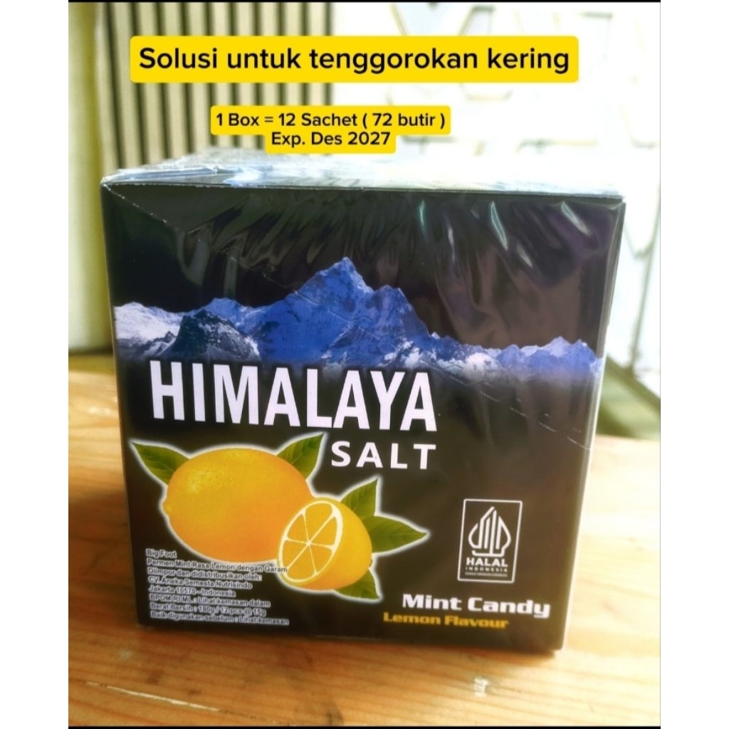 Jual Permen Himalaya Salt Candy Mint, 1 Box isi 12 pack , Exp Des 2027 ...