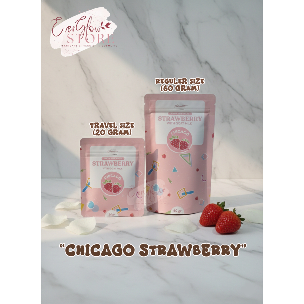 Jual PinkRoulette Masker Organic 20Gram/60Gram (CHICAGO STRAWBERRY ...