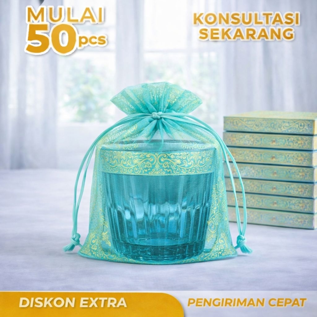 Jual Kantong Tile Serut Souvenir Ukuran 15 x 18 Cm Kantong Kemasan ...