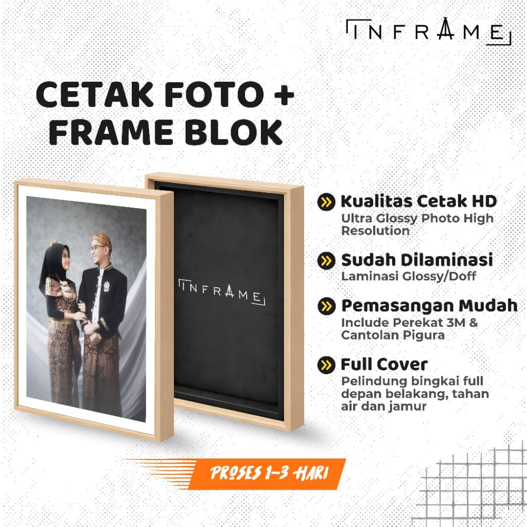 Jual INFRAME - CETAK FOTO + BINGKAI FRAME BLOK | Shopee Indonesia