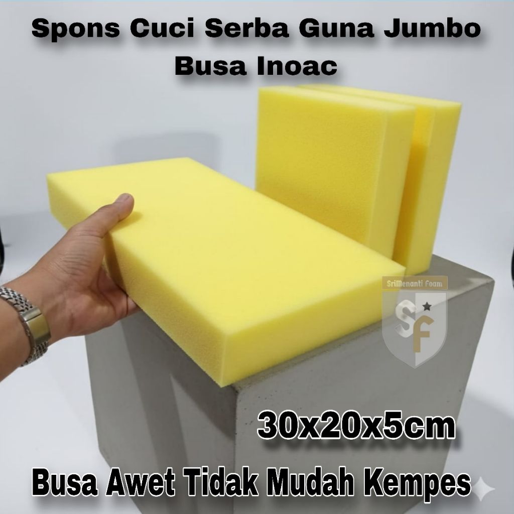 Jual Sponge cuci busa inoac jumbo 30x20x5.Spons cuci mobil.Spons cuci ...