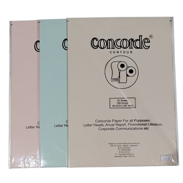 Jual Kertas Concorde Paper Contour A4 100 gr # | Shopee Indonesia