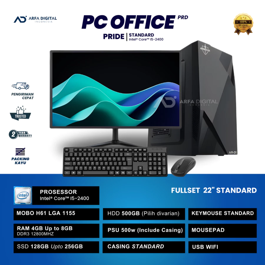 09. Komputer Full Set Murah Intel Core I5 Ram, 4GB RAM, 500GB Hardisk