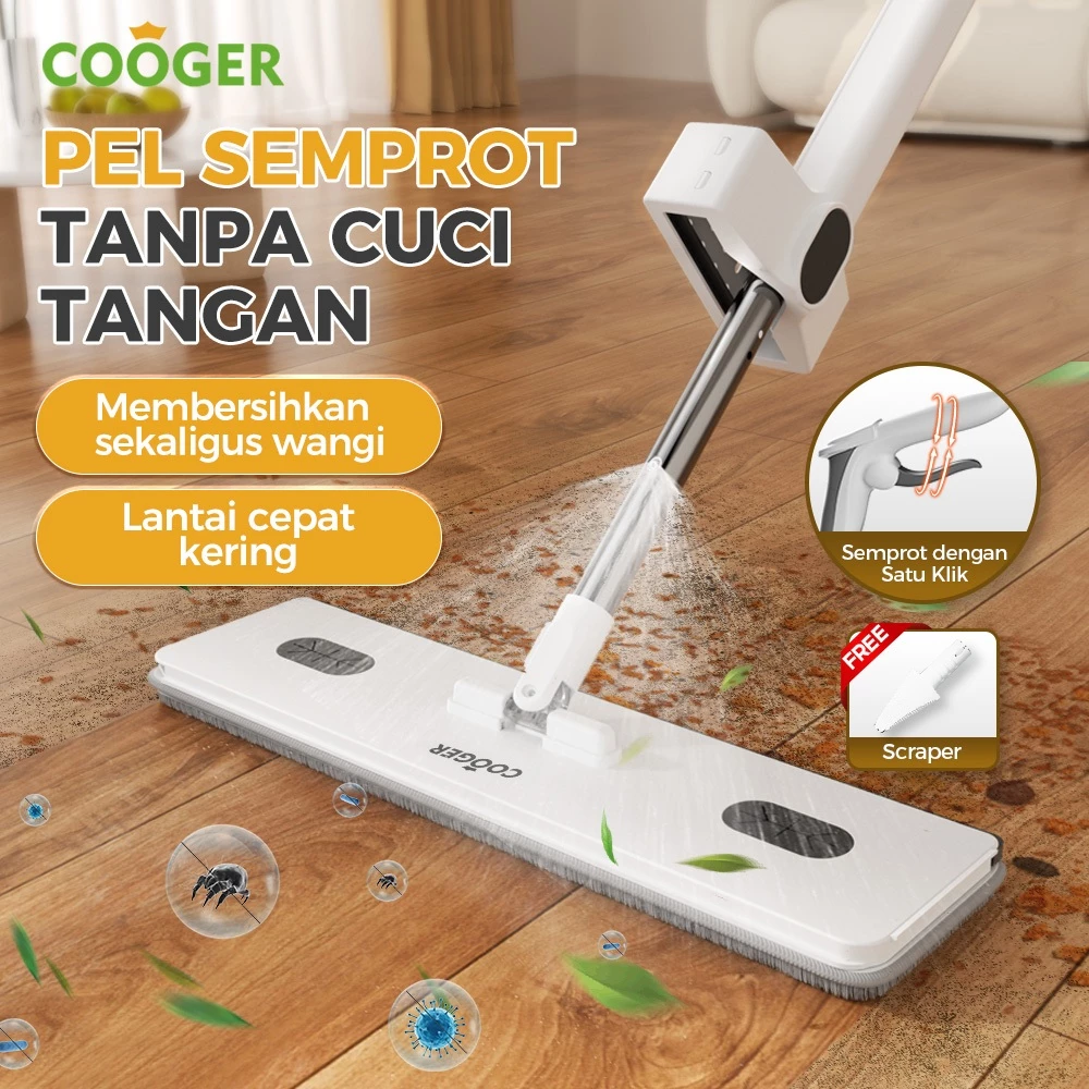 COOGER Alat Pel Semprot Otomatis Standing Spray Mop Segala Jenis Lantai Mop Cuci Peras Otomatis - foto 1