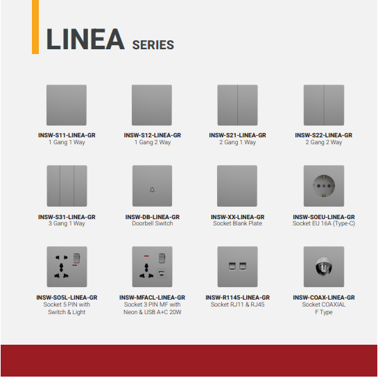Jual InLite Linea Series Saklar dan Stopkontak - in-Lite Switch Socket ...