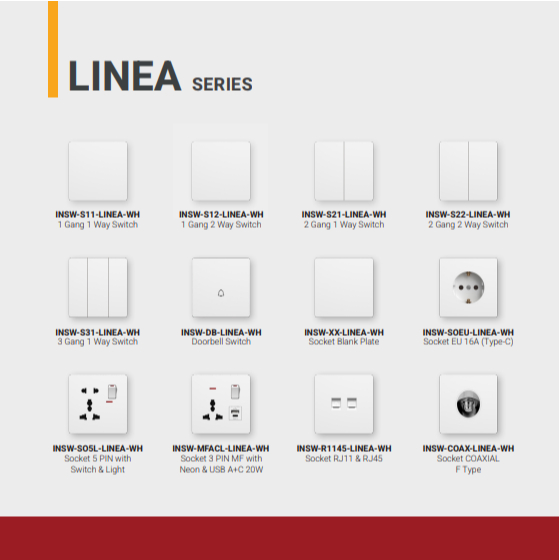 Jual InLite Linea Series Saklar dan Stopkontak - in-Lite Switch Socket ...