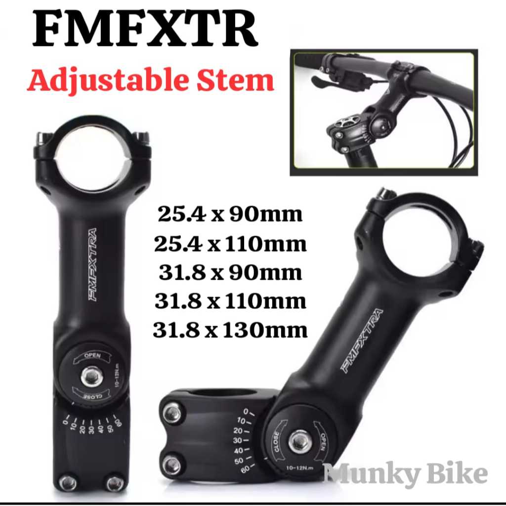 Jual FMFXTR Adjustable Stem Sepeda MTB 0-60 Derajat Clamp Standar 25 ...