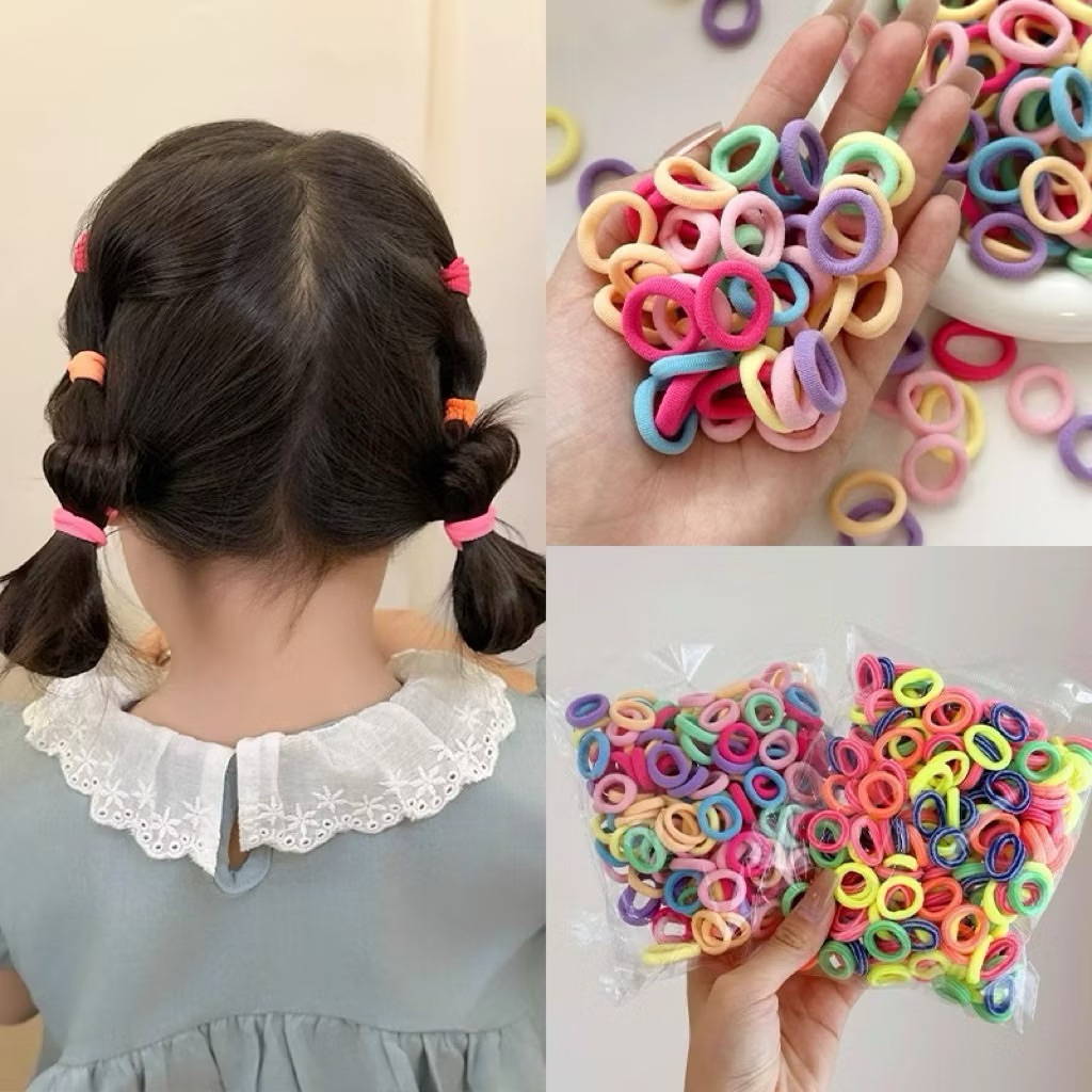 Jual Ikat Rambut Anak High Quality – Karet Rambut Warna Pastel Tebal Lentur 1 Set 200 Pcs | Shopee Indonesia