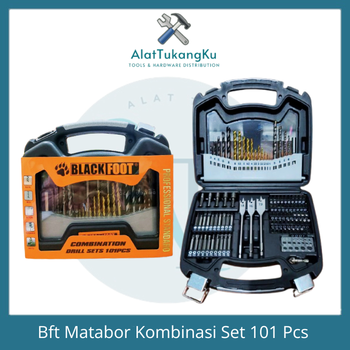 Jual Blackfoot Mata Bor Kombinasi Set 101 pcs / MAtabor Beton Besi Kayu ...