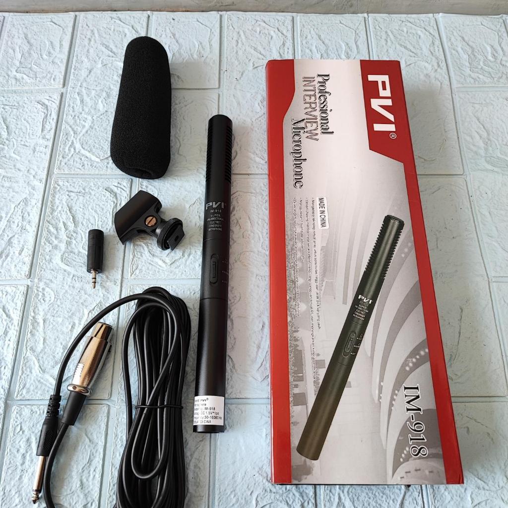 Jual Mic Condenser Mic Tele Todong Shotgun PVI IM-918 IM918 IM 918 ...