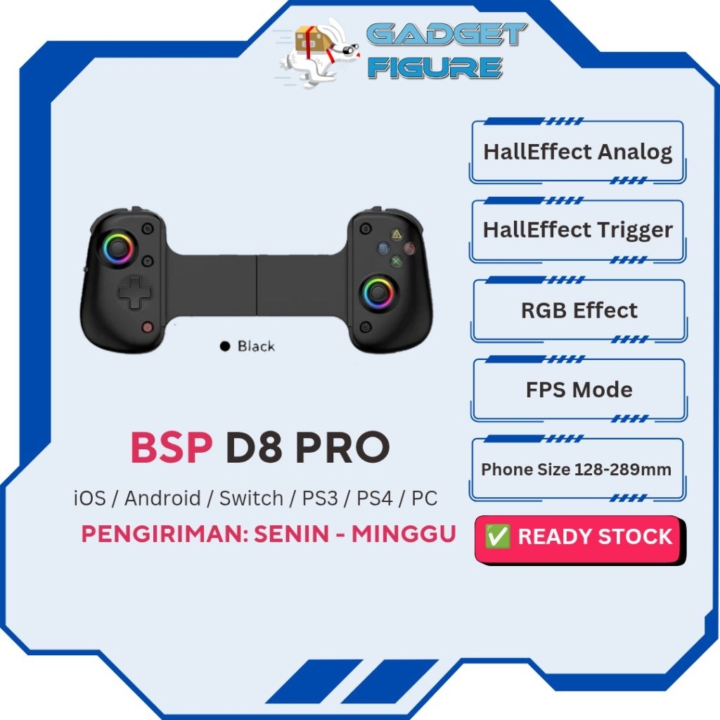 Jual Gamepad BSP D8 Pro Hall Effect Controller Wireless Bluetooth iOS ...