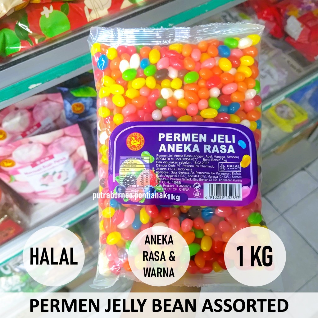 Jual Permen Jelly Bean Marble Aneka Rasa 1 kg / Permen Jeli Buah Buahan ...