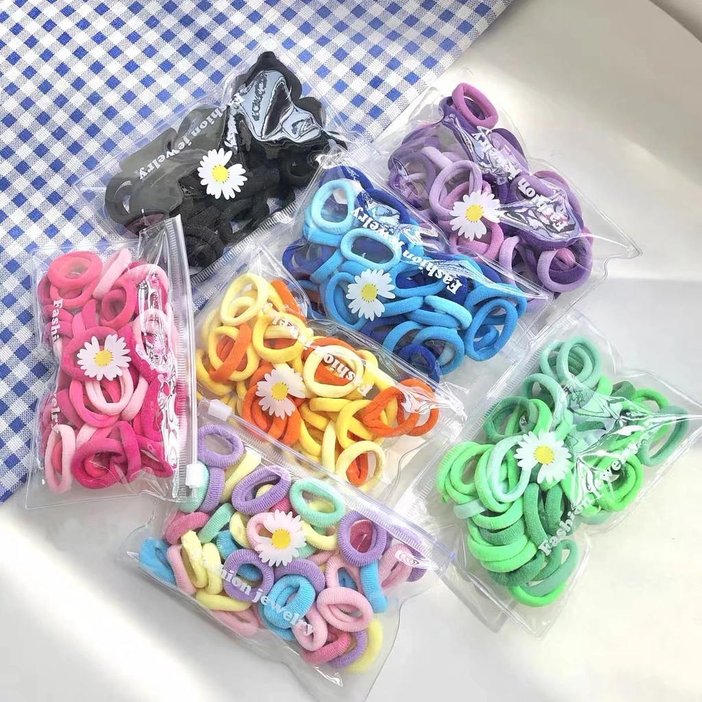 Jual IKAT RAMBUT ISI 50PCS KUNCIRAN RAMBUT ANAK TALI RAMBUT ELASTIS ...