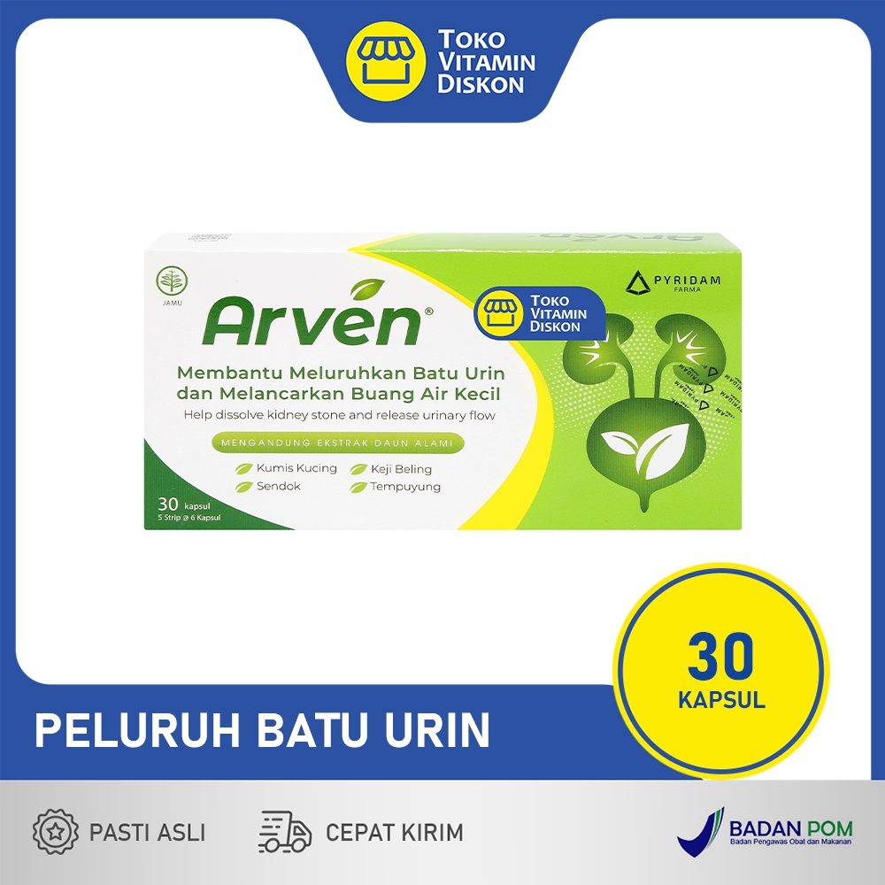 Jual PYRIDAM FARMA ARVEN 30 KAPSUL | SUPLEMEN KESEHATAN GINJAL, BATU ...