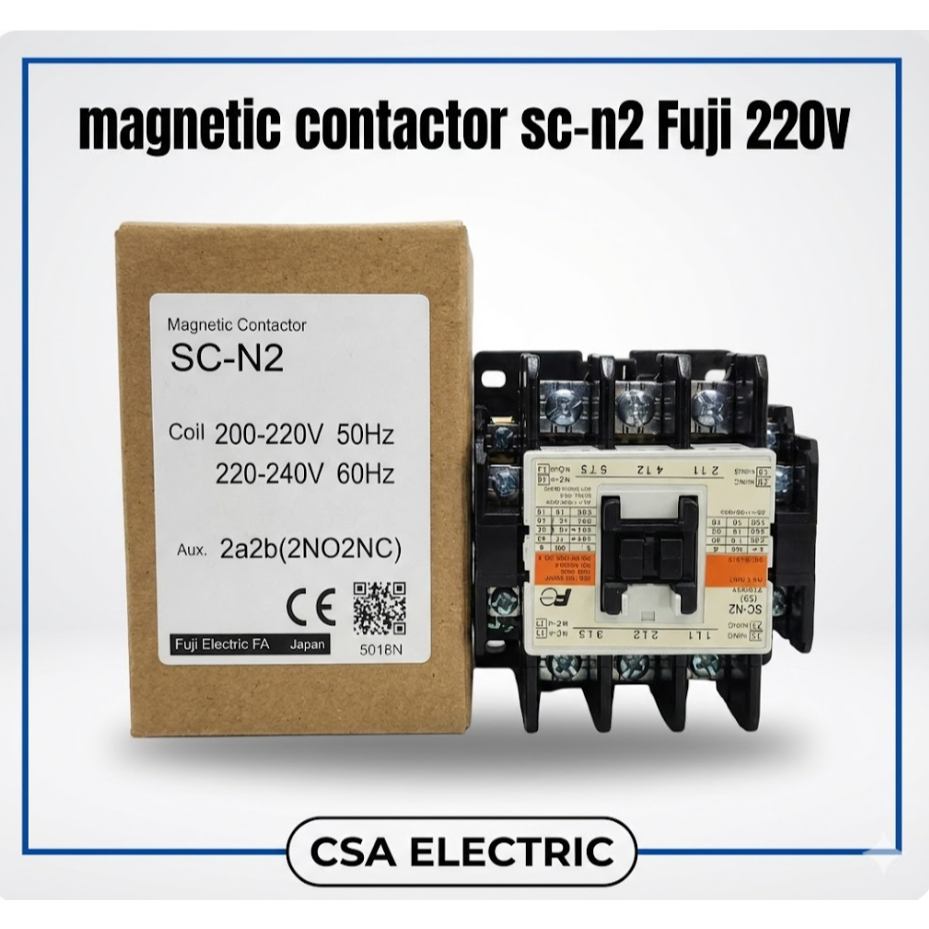Jual Fuji Electric SC-N2 / SCN2 - Contactor 35A 15kW Coil 220V AC ...
