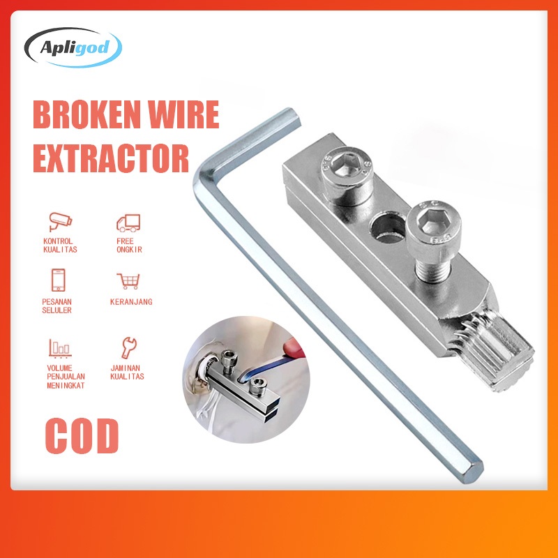 Jual Apligod Broken wire extractor Threading Tools Tap Screw Remover ...