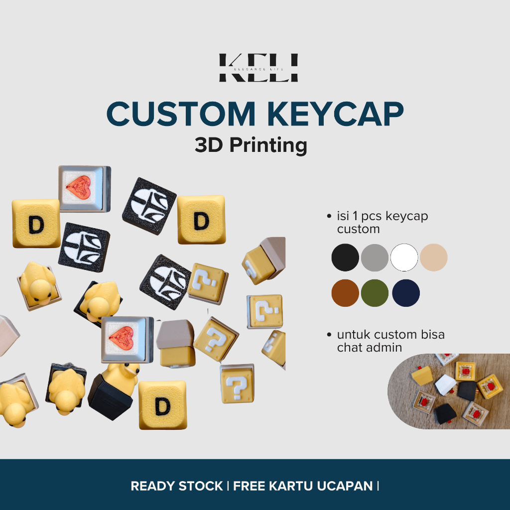 Jual Keycap Mechanical Keyboard Custom– Gratis Stand | Keycap Custom 3D ...