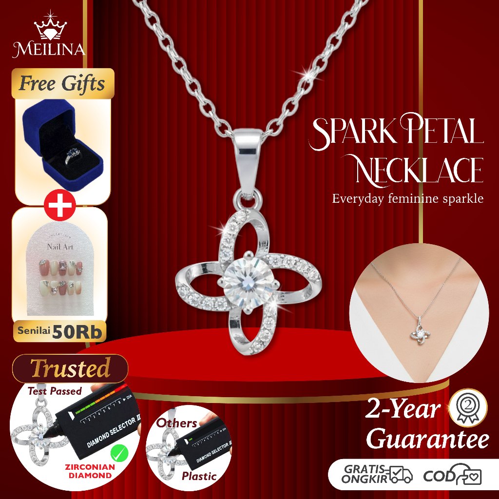 Jual (FREE BOX) MEILINA Premium Necklace Kalung Terbaru Model Kekinian ...