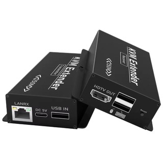 Jual KVM Extender HDMI 150 Meter via LAN (Transmitter & Receiver) full ...