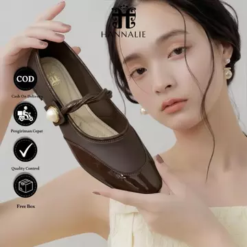 Sepatu Kerja Wanita Flatshoes Casual Semi Kepang Formal Daily