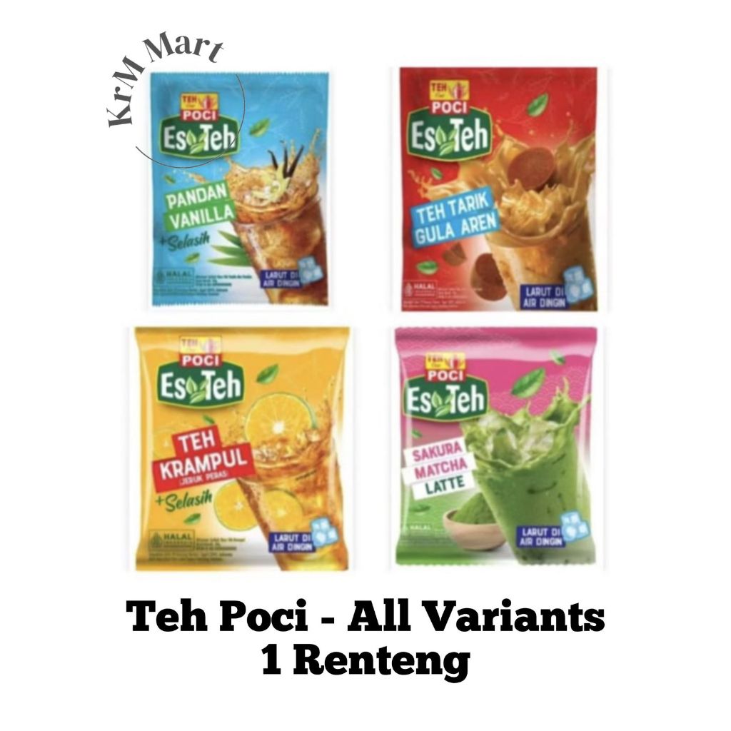Jual Teh Poci Es Teh All Varian 1 renteng renceng isi 10 sachet rasa ...