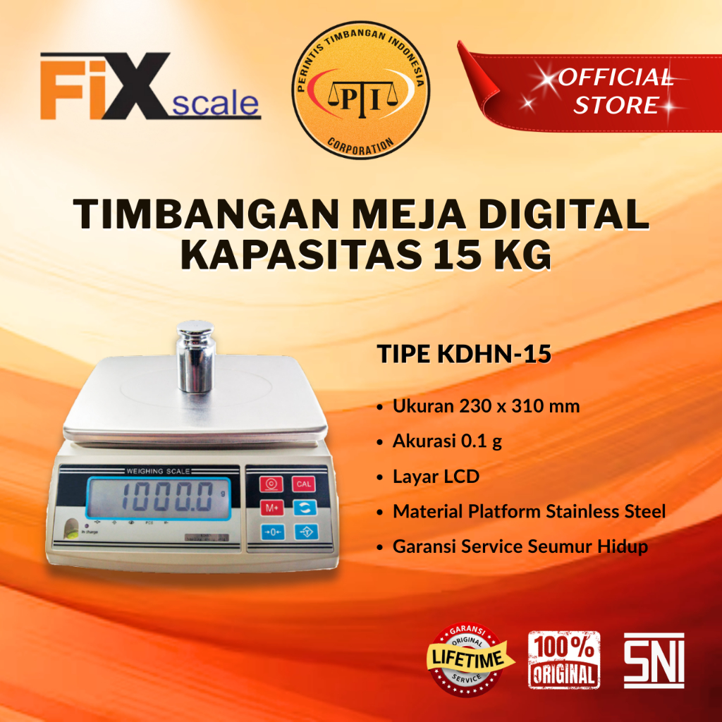 Jual FIX SCALE Timbangan Meja Digital 15kg 20kg 30kg | Timbangan Walet ...