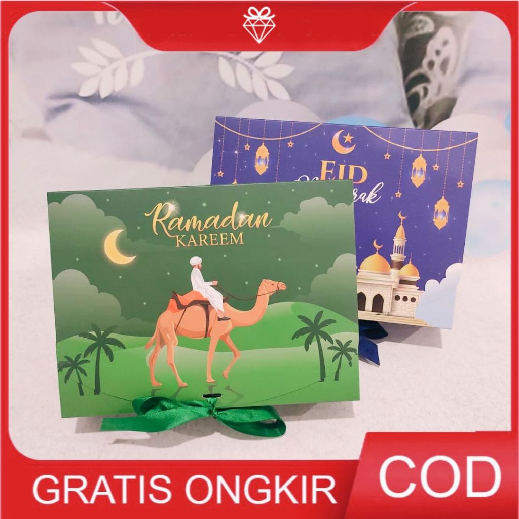 Box Hampers Idul Fitri Lebaran Eksklusif - Kotak Kado Ramadan Souvenir Parcel Kue Kering GB317