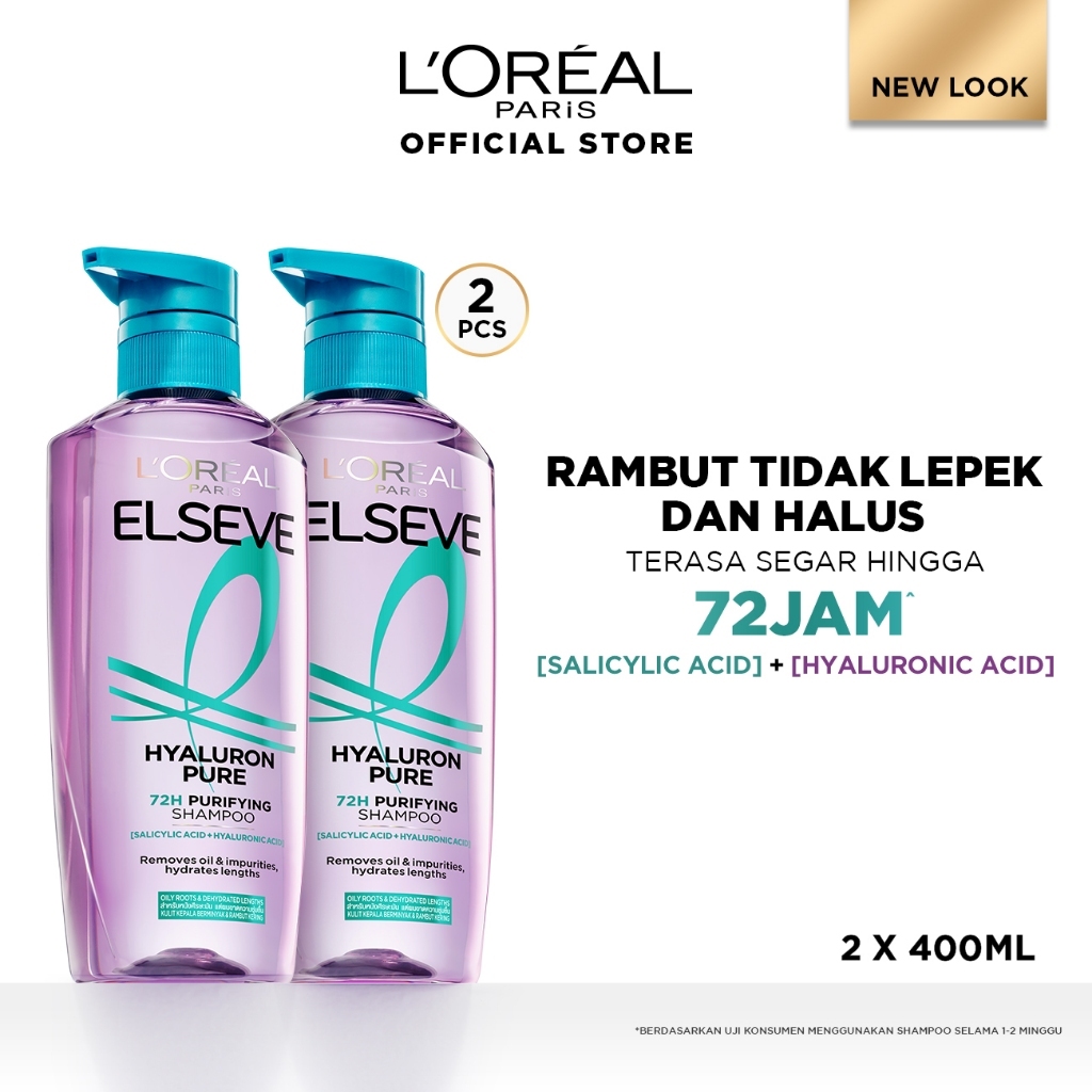Jual (100% ORIGINAL) L'OREAL PARIS Hyaluron Pure 72H Shampoo Bebas ...