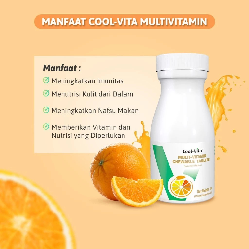 Jual Coolvita Multivitamin 5 Botol isi 150 Tablet Chewable Orange ...