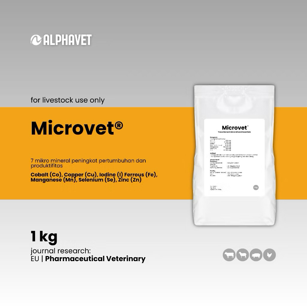Jual MICROVET Trace Element 1kg Micro Mineral Hitam Suplemen ...