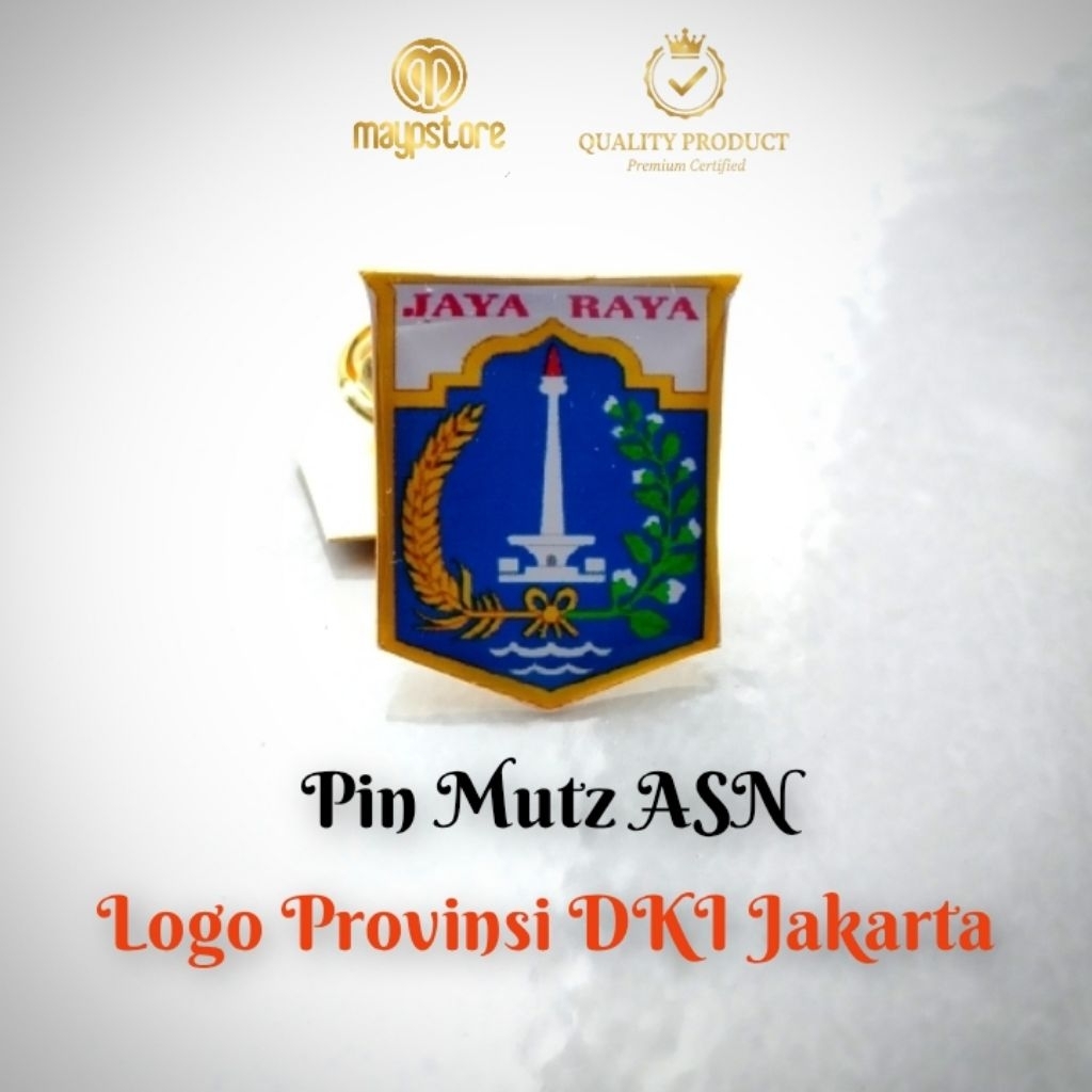 Jual Pin Mutz ASN Lambang Provinsi DKI Jakarta | Pin Logo Pemprov DKI ...