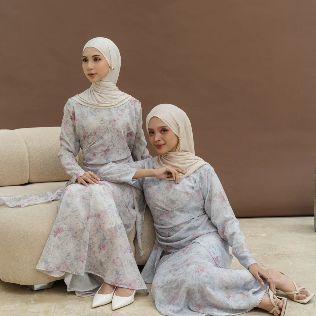 Jual FLORAYA DRESS Padaka Attire - Dress lebaran pastel printing ...