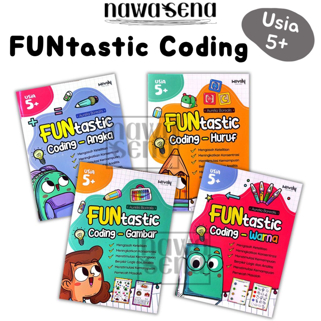 Jual Buku Anak / Funtastic Coding Angka / Huruf / Gambar /Warna Untuk ...