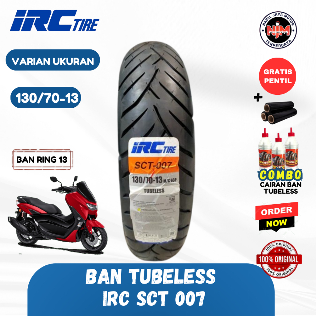 Jual BAN PCX 160 New BELAKANG 130/70 - 13 IRC SCT-007 SIZE