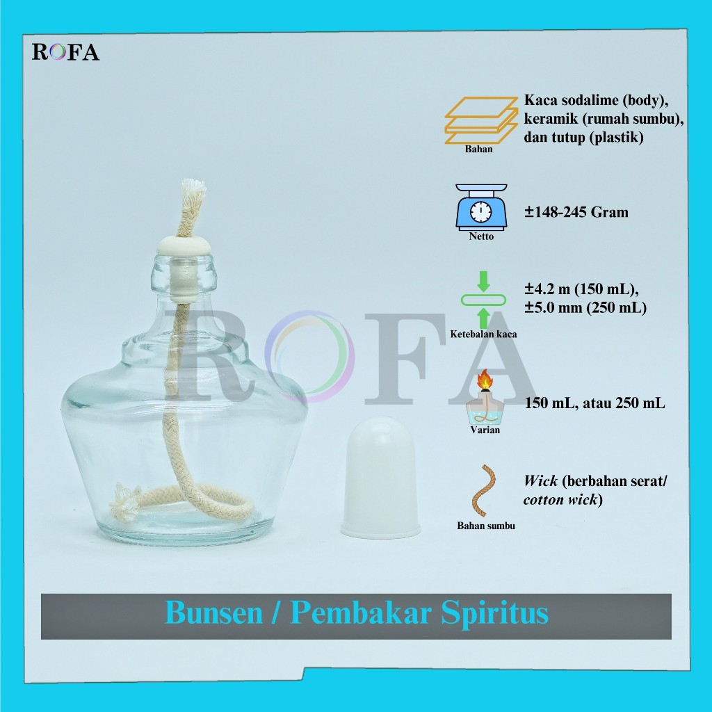 Jual ROFA Bunsen / Pembakar Spiritus / Lampu Spiritus / Spirit Burner ...