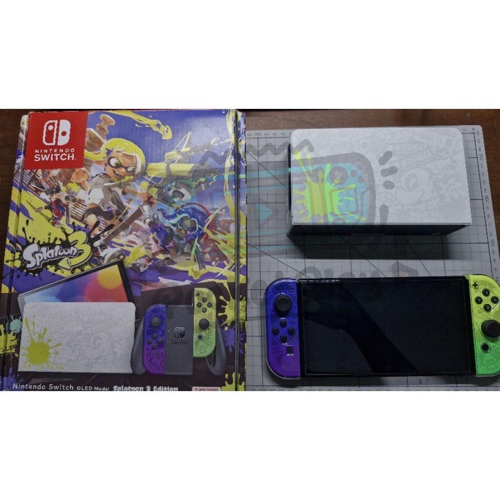 Jual Nintendo Switch Oled Ofw Splatoon edition + Hori Pouch + Mario ...