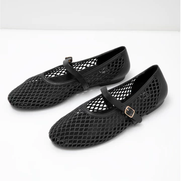 Berrybenka Sepatu Flatshoes Wanita Sofia Mashea Mesh Mary Jane Jelly