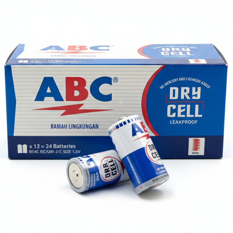 Jual Baterai ABC R14C Batere Tanggung - Batre Sedang Biru R14 C (2 Pcs ...