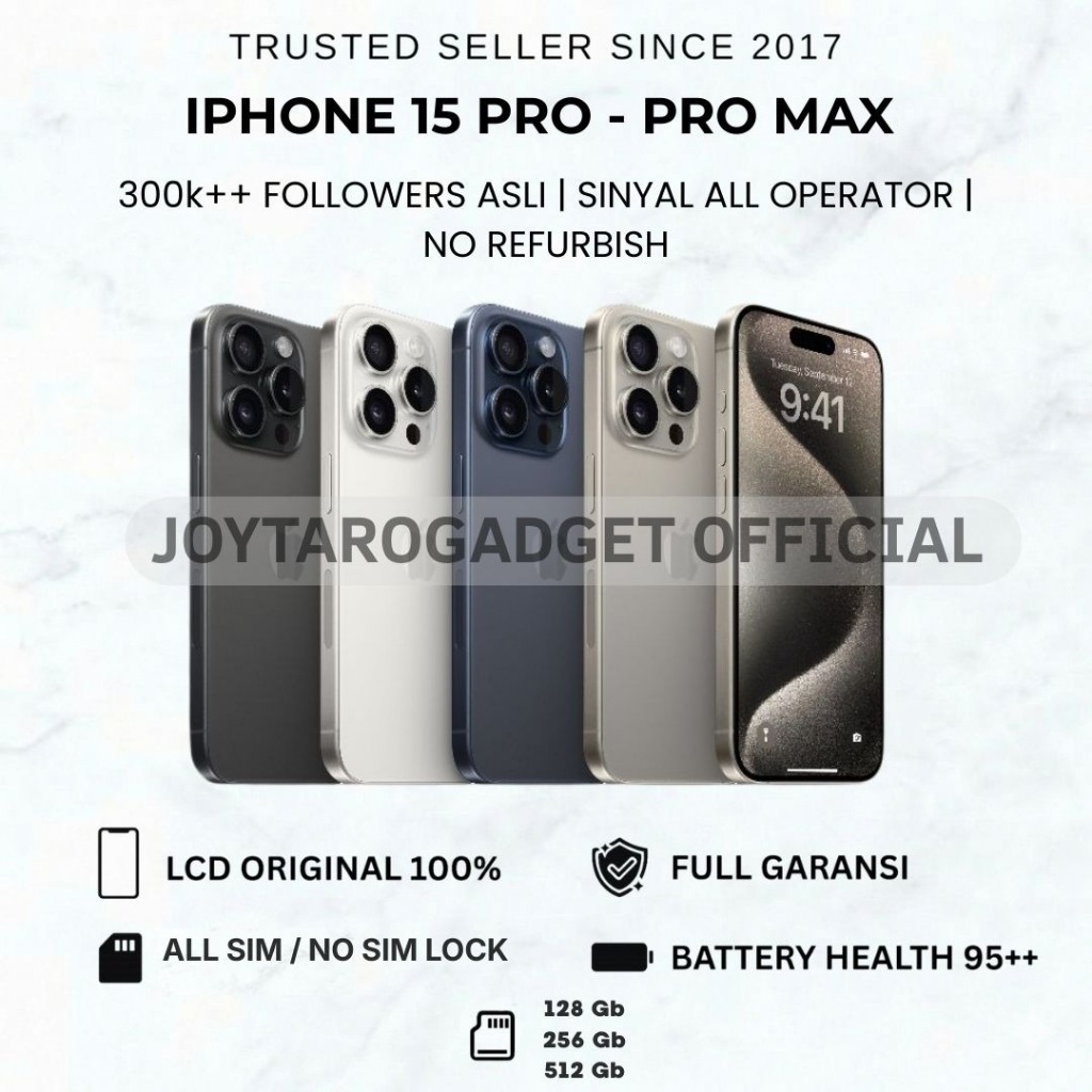 Jual iPhone 15 pro - 15 pro max 128gb 256gb 512gb 1 TB Lcd Original 100 ...