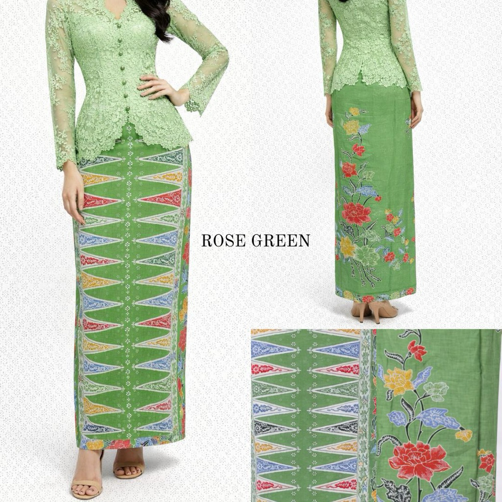 Jual Rok Batik Tumpal Sogan Khas Betawi / Rok Tumpal Sogan Batik Green ...
