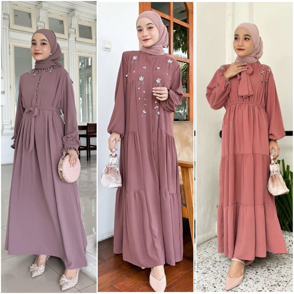 Jual Raya Rumi Namia dress kondangan kado gamis maxi dress wanita ...
