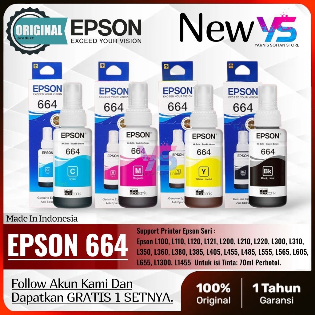 Jual Tinta Epson 664 Terlengkap & Harga Terbaru Agustus 2026 | Shopee ...