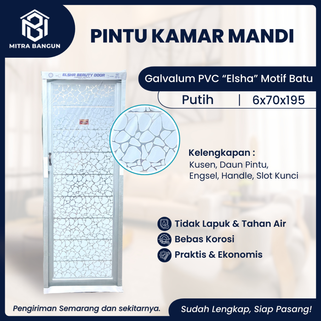 Pintu Kamar Mandi Toilet Galvalum PVC (kirim SELURUH INDONESIA)