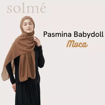Solmè Pashmina Ceruty Babydoll Hijab Premium Lembut Jatuh Ringan Elegan