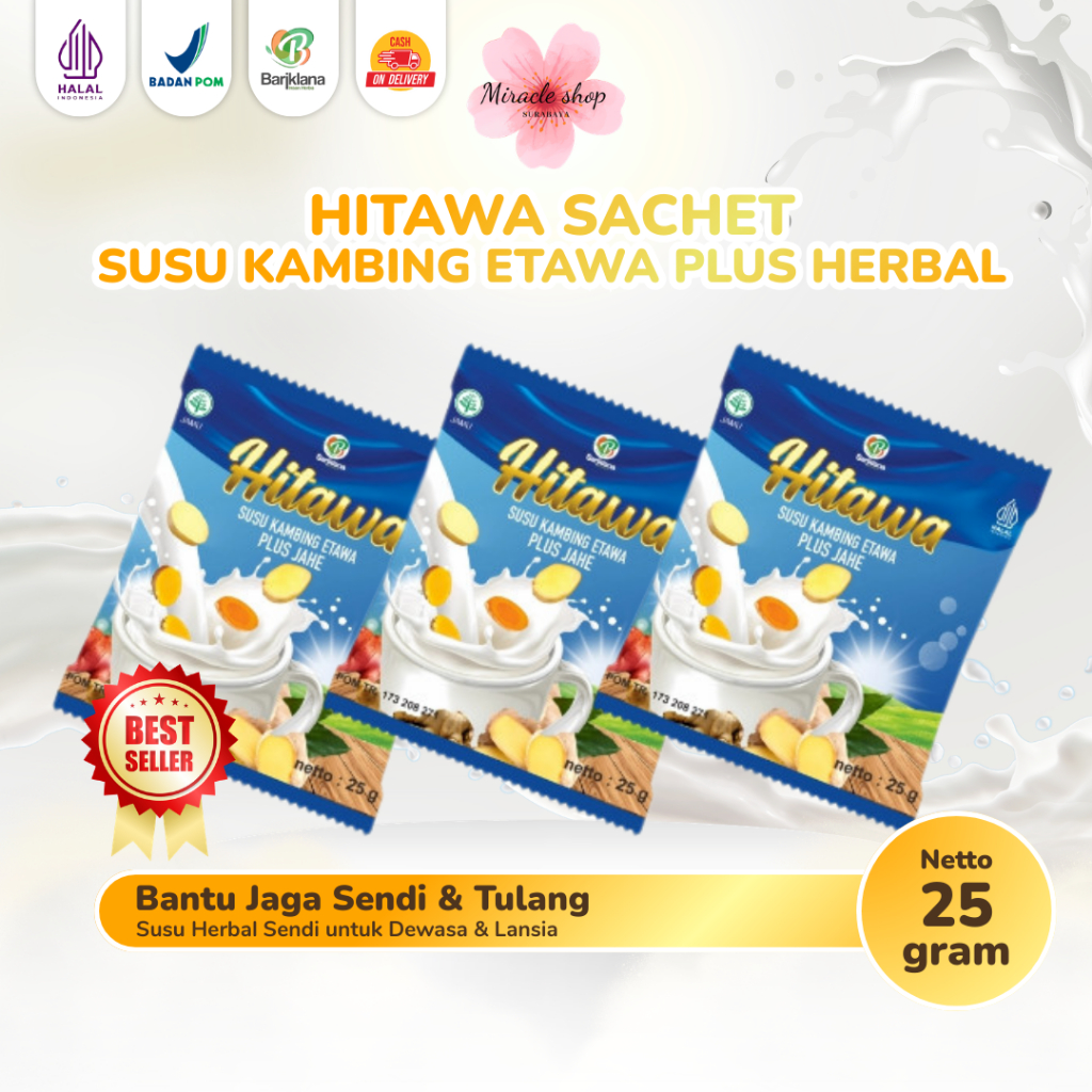 Jual Hitawa Susu Kambing Etawa Plus Herbal Jahe Kunyit Temulawak 25gr ...