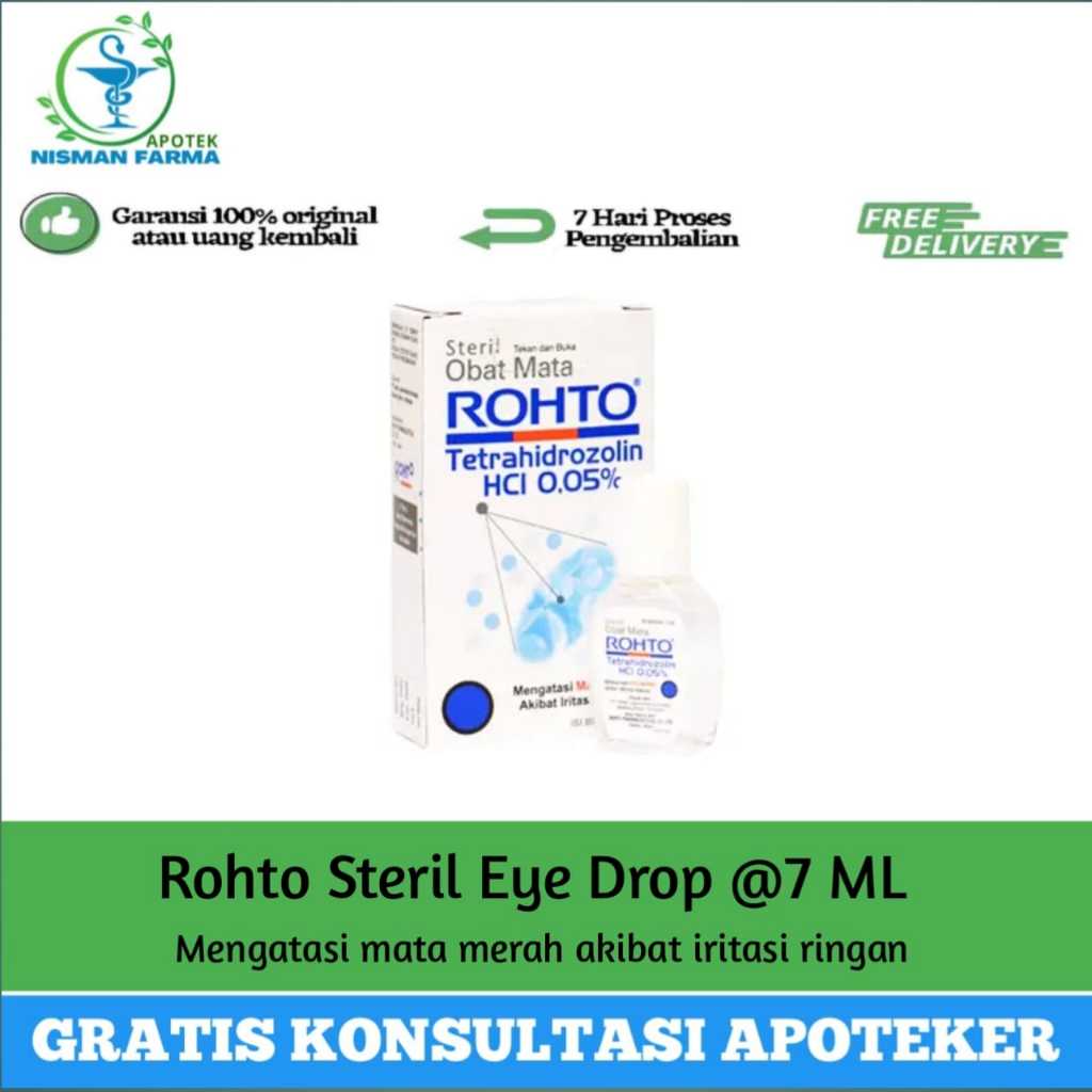 Jual ROHTO STERIL EYE DROP 7ML/ MENGATASI MATA MERAH AKIBAT IRITASI ...