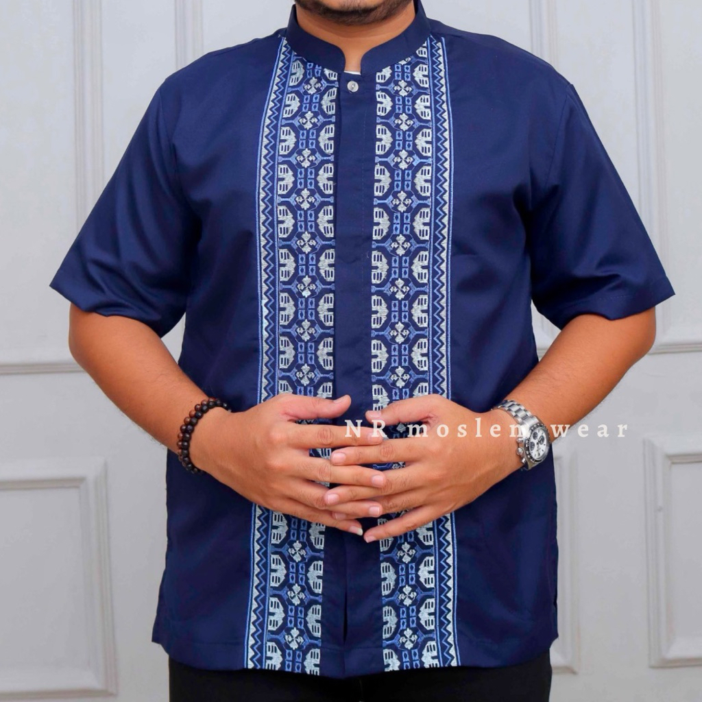 BAJU KOKO KATUN LENGAN PENDEK , BAJU KOKO DEWASA TANGAN PENDEK kode AS-24