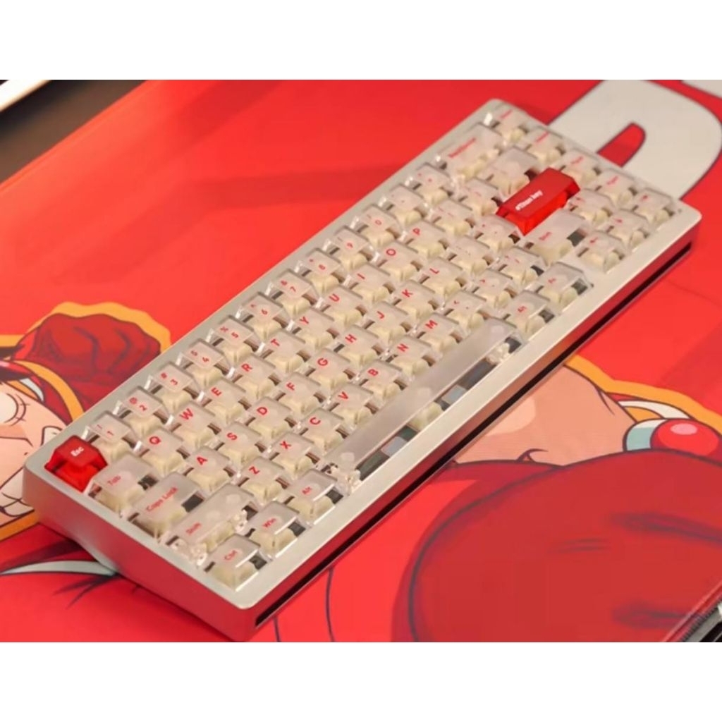 Jual Titan Nation Frosted Matte Keycaps - White Red | Shopee Indonesia